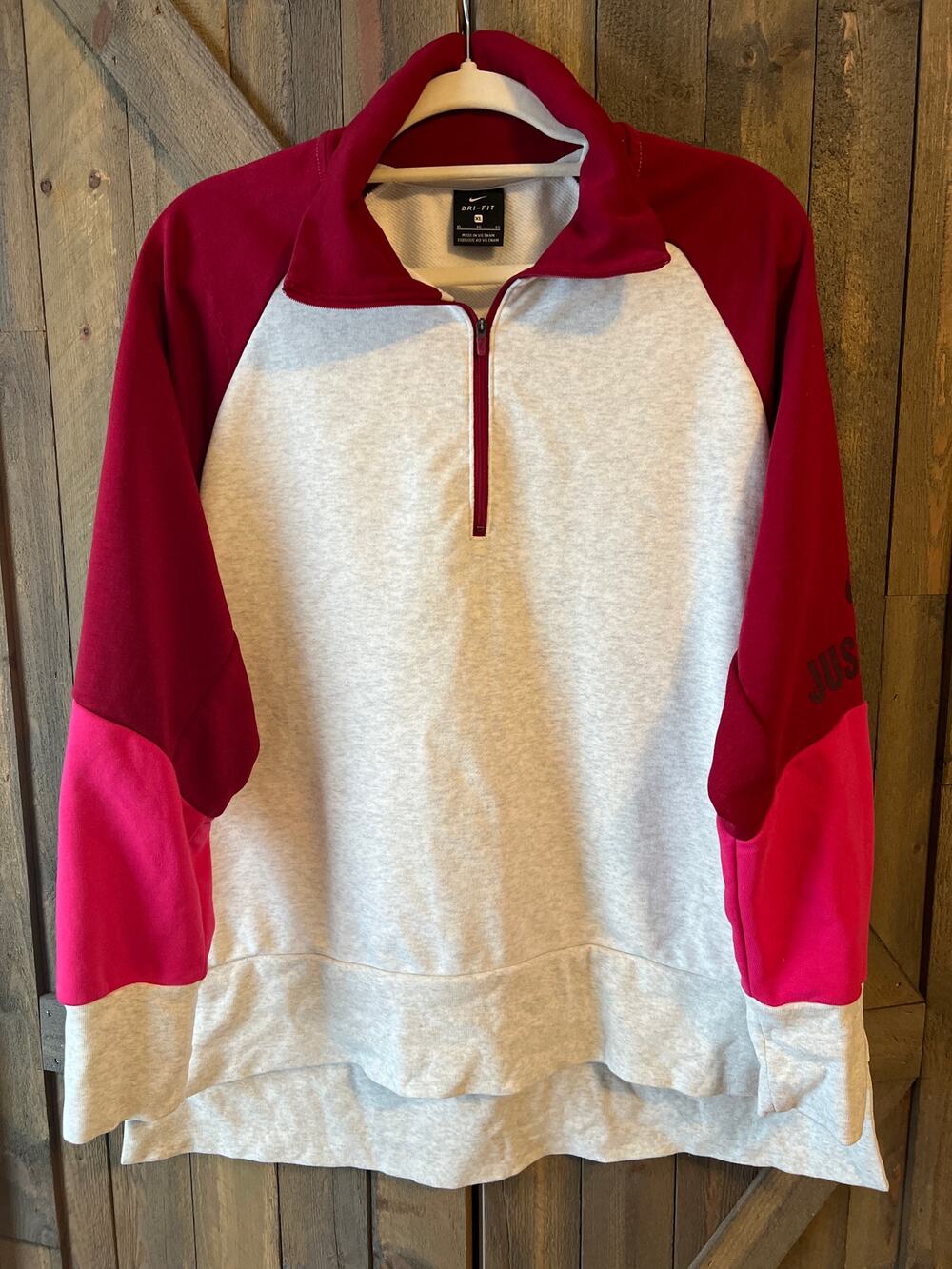 Nike Dri Fit Color Block Quarter Zip Sweatshirt